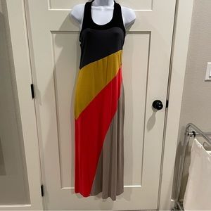 Color block maxi dress